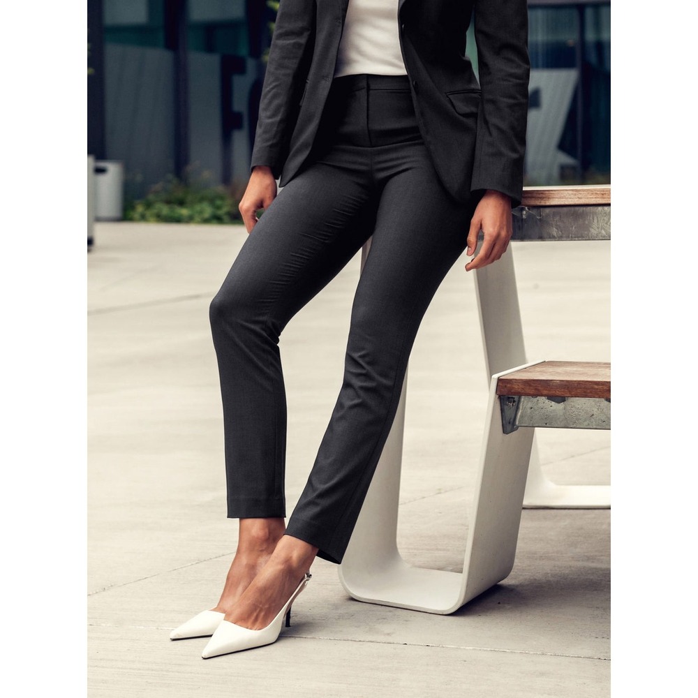 Ministry of Supply Velocity Straight Leg Pant Women 8 Dark Charcoal NEW Stretch
